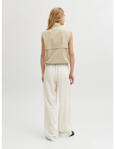 PANTALONES JXALMIRA LINEN BLEND HW PANT WVN LN Blanc de Blanc Silver Mink
