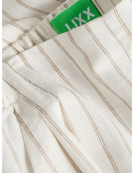 PANTALONES JXALMIRA LINEN BLEND HW PANT WVN LN Blanc de Blanc Silver Mink