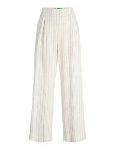 PANTALONES JXALMIRA LINEN BLEND HW PANT WVN LN Blanc de Blanc Silver Mink