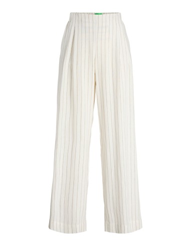 PANTALONES JXALMIRA LINEN BLEND HW PANT WVN LN Blanc de Blanc Silver Mink
