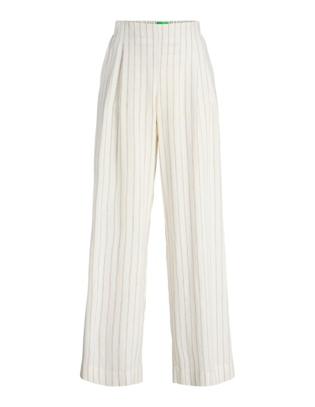 PANTALONES JXALMIRA LINEN BLEND HW PANT WVN LN Blanc de Blanc Silver Mink