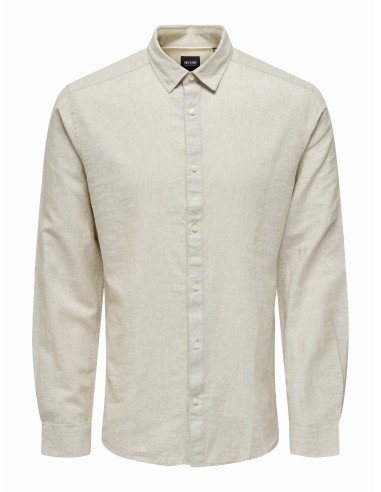 CAMISA ONSCAIDEN LIFE LS SOLID LINEN BLEND NOOS Chinchilla