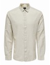 CAMISA ONSCAIDEN LIFE LS SOLID LINEN BLEND NOOS Chinchilla