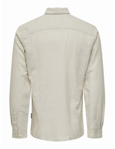 CAMISA ONSCAIDEN LIFE LS SOLID LINEN BLEND NOOS Chinchilla 2