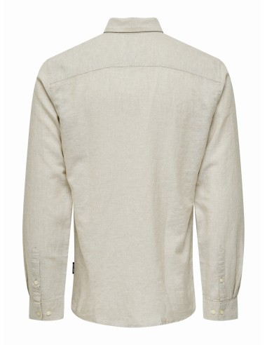 CAMISA ONSCAIDEN LIFE LS SOLID LINEN BLEND NOOS Chinchilla