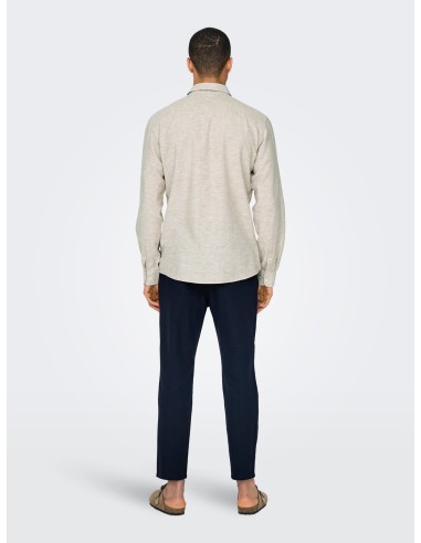 CAMISA ONSCAIDEN LIFE LS SOLID LINEN BLEND NOOS Chinchilla