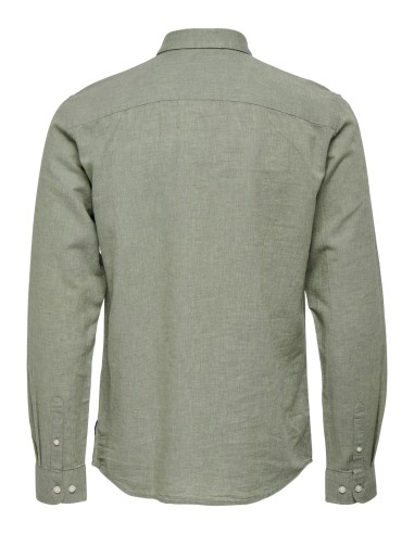 CAMISA ONSCAIDEN LIFE LS SOLID LINEN BLEND NOOS Swamp