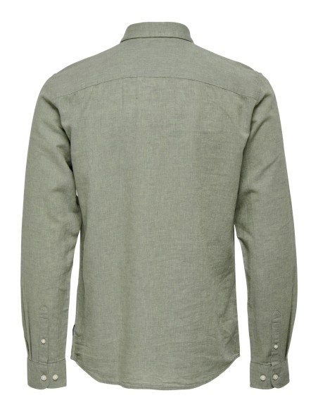 CAMISA ONSCAIDEN LIFE LS SOLID LINEN BLEND NOOS Swamp