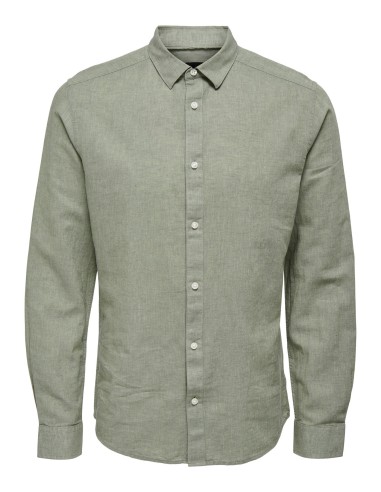 CAMISA ONSCAIDEN LIFE LS SOLID LINEN BLEND NOOS Swamp