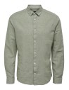 CAMISA ONSCAIDEN LIFE LS SOLID LINEN BLEND NOOS Swamp