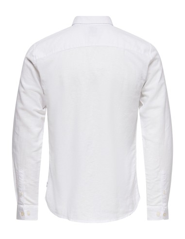 CAMISA ONSCAIDEN LIFE LS SOLID LINEN BLEND NOOS White