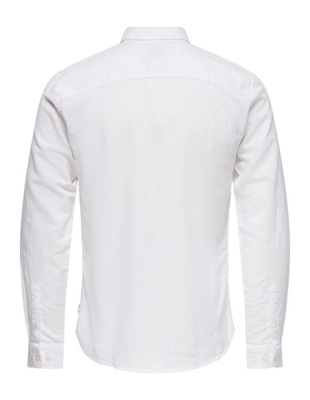 CAMISA ONSCAIDEN LIFE LS SOLID LINEN BLEND NOOS White