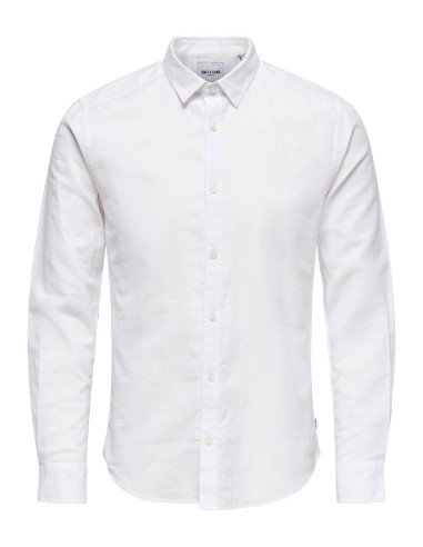 CAMISA ONSCAIDEN LIFE LS SOLID LINEN BLEND NOOS White