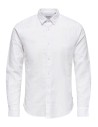CAMISA ONSCAIDEN LIFE LS SOLID LINEN BLEND NOOS White