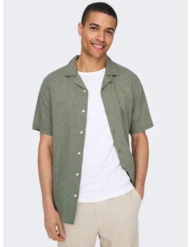 ONSCAIDEN SS SOLID RESORT LINEN NOOS Swamp