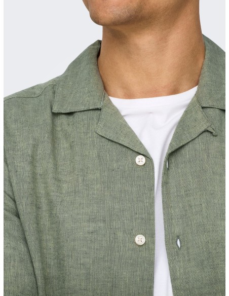 ONSCAIDEN SS SOLID RESORT LINEN NOOS Swamp