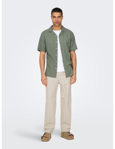 ONSCAIDEN SS SOLID RESORT LINEN NOOS Swamp
