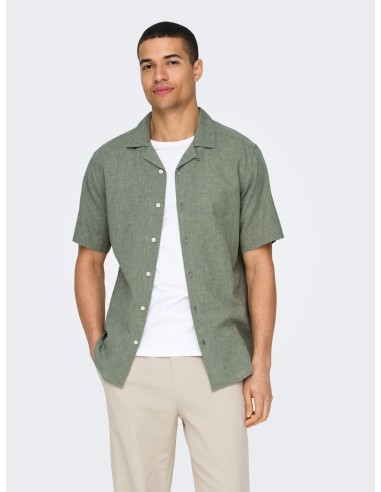 ONSCAIDEN SS SOLID RESORT LINEN NOOS Swamp