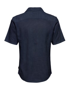 ONSCAIDEN SS SOLID RESORT LINEN NOOS Night Sky 2