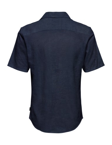 ONSCAIDEN SS SOLID RESORT LINEN NOOS Night Sky
