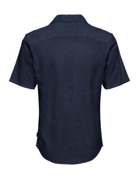 ONSCAIDEN SS SOLID RESORT LINEN NOOS Night Sky