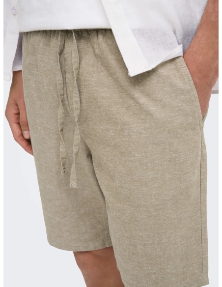 BERMUDAS ONSLINUS 0007 COT LIN SHORTS NOOS Coriander TWO TONE (WHITE)