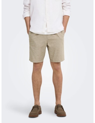 BERMUDAS ONSLINUS 0007 COT LIN SHORTS NOOS Coriander TWO TONE (WHITE)