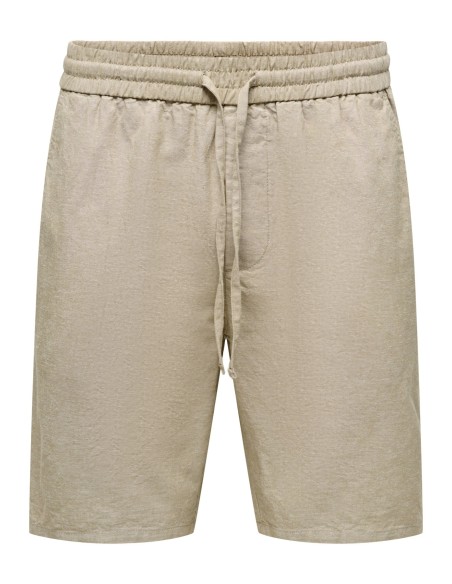 BERMUDAS ONSLINUS 0007 COT LIN SHORTS NOOS Coriander TWO TONE (WHITE)