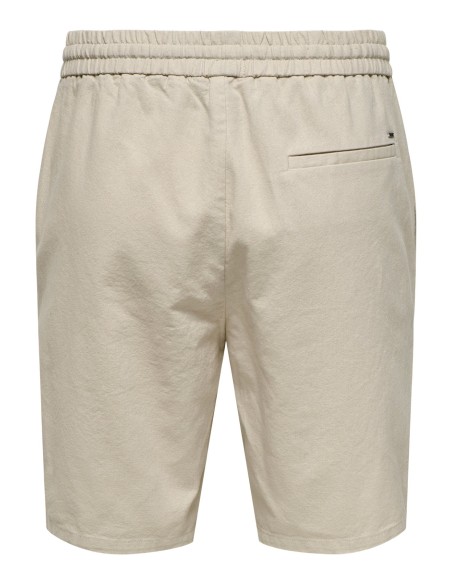 BERMUDAS ONSLINUS 0007 COT LIN SHORTS NOOS Silver Lining