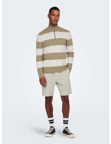 BERMUDAS ONSLINUS 0007 COT LIN SHORTS NOOS Silver Lining