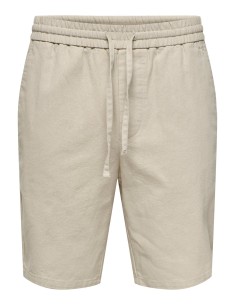 BERMUDAS ONSLINUS 0007 COT LIN SHORTS NOOS Silver Lining
