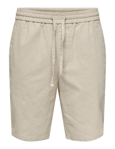 BERMUDAS ONSLINUS 0007 COT LIN SHORTS NOOS Silver Lining