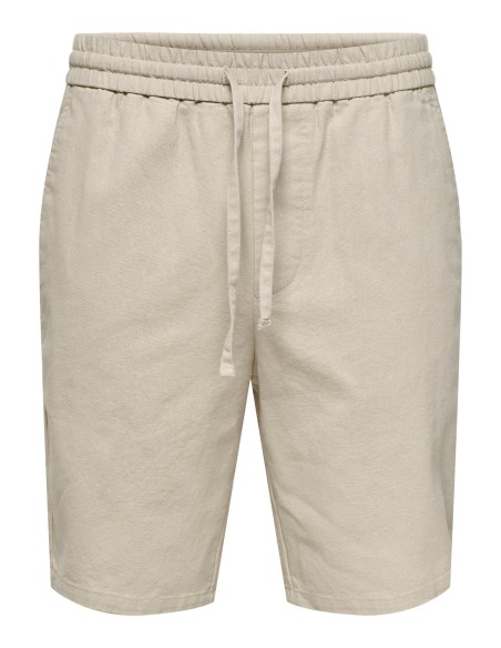 BERMUDAS ONSLINUS 0007 COT LIN SHORTS NOOS Silver Lining