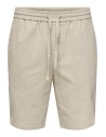 BERMUDAS ONSLINUS 0007 COT LIN SHORTS NOOS Silver Lining