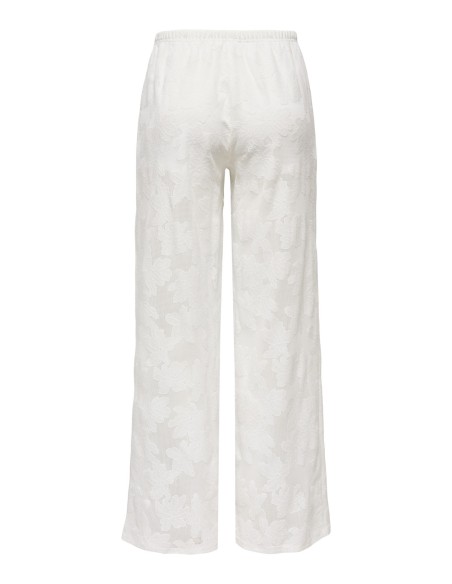 PANTALON ONLMIRABELLA WIDE LACE PANT JRS Cloud Dancer