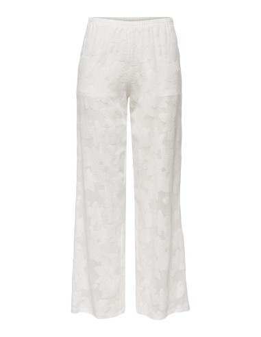 PANTALON ONLMIRABELLA WIDE LACE PANT JRS Cloud Dancer