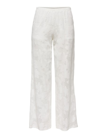 PANTALON ONLMIRABELLA WIDE LACE PANT JRS Cloud Dancer