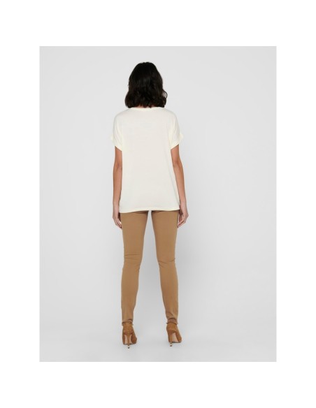 CAMISETA ONLMOSTER S/S O-NECK TOP NOOS JRS Antique White