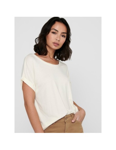 CAMISETA ONLMOSTER S/S O-NECK TOP NOOS JRS Antique White