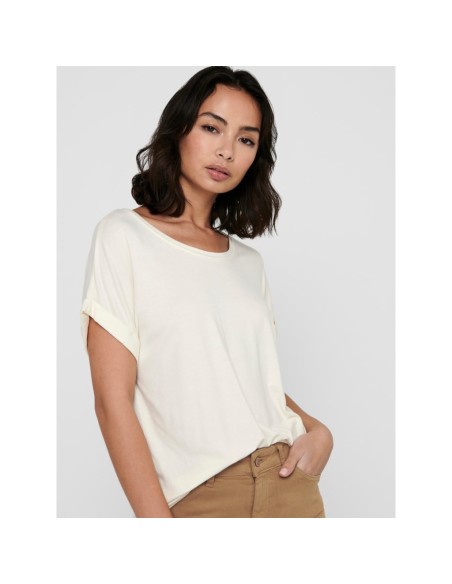 CAMISETA ONLMOSTER S/S O-NECK TOP NOOS JRS Antique White