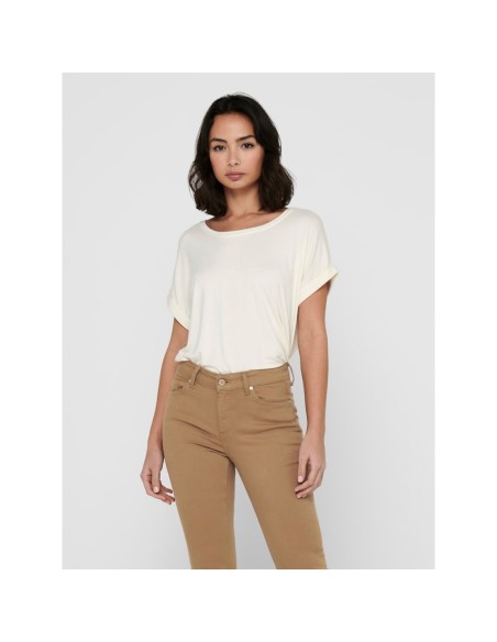 CAMISETA ONLMOSTER S/S O-NECK TOP NOOS JRS Antique White