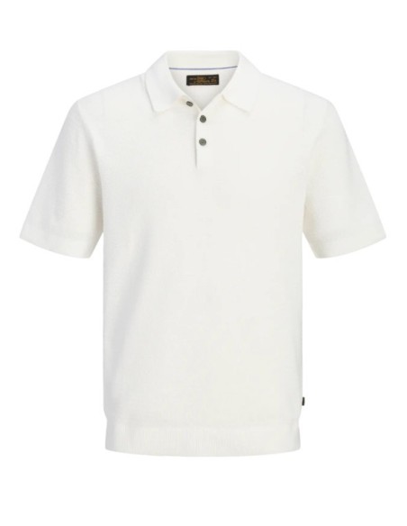 JPRBLURILEY KNIT POLO SS SN Cloud Dancer