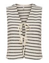 ONLEVA S/L SHORT STRIPE VEST JRS Cloud Dancer Black