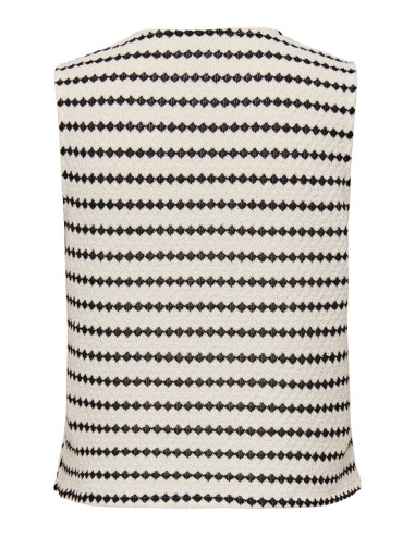 ONLEVA S/L SHORT STRIPE VEST JRS Cloud Dancer Black