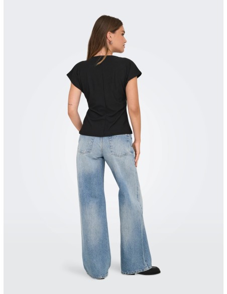 ONLSILJA S/L TWIST TOP JRS Black