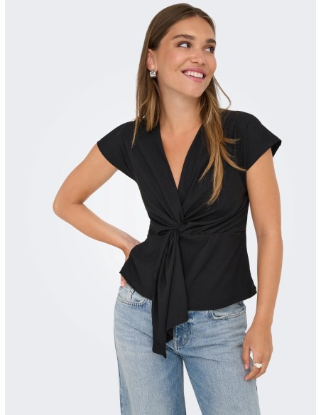 ONLSILJA S/L TWIST TOP JRS Black