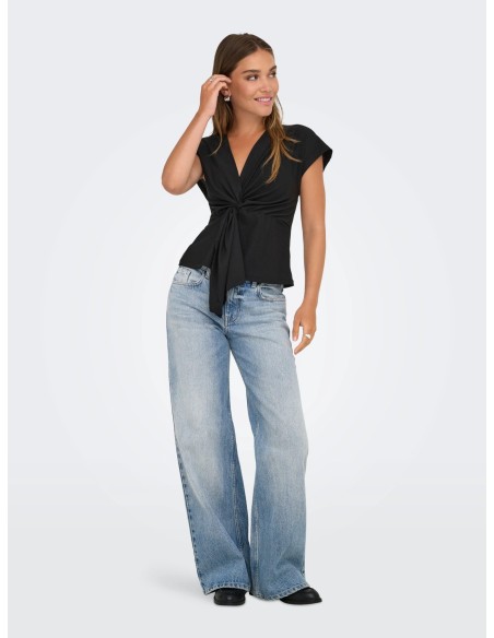 ONLSILJA S/L TWIST TOP JRS Black