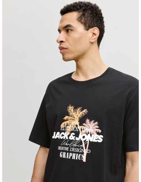 CAMISETA JJGRADIENT PRINT TEE SS CREW NECK LN Black