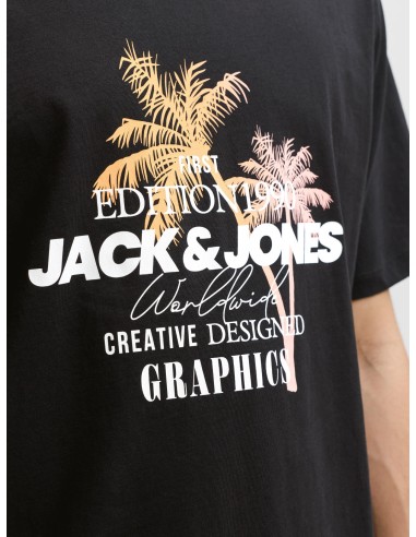 CAMISETA JJGRADIENT PRINT TEE SS CREW NECK LN Black