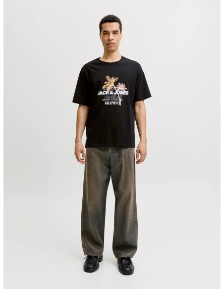 CAMISETA JJGRADIENT PRINT TEE SS CREW NECK LN Black